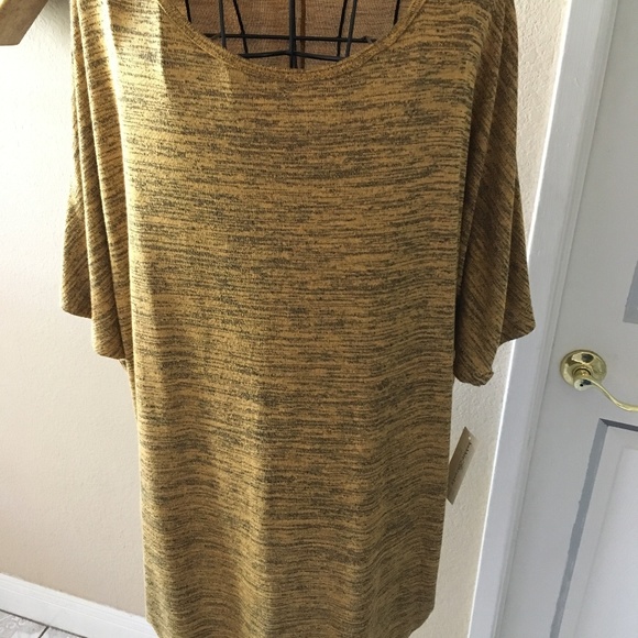 Bobbi Brooks Mustard Plus Size Shirt Blouse Top 2X - Picture 5 of 5